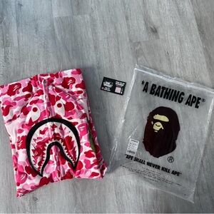 Bape Pink and White Camo Sleeve